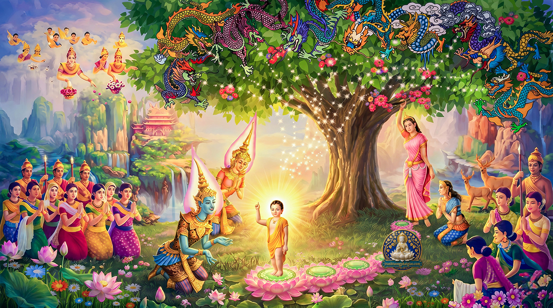 Tranh vườn Lâm Tỳ Ni (105)